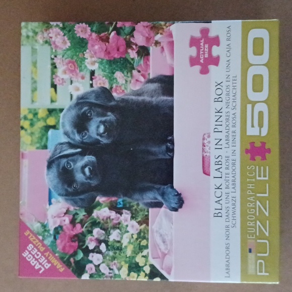Eurographics Other - 🧩Black Labs In Pink Box 500 piece puzzle